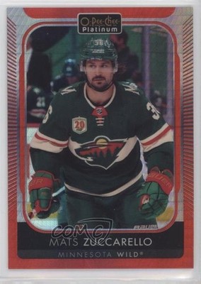 2021-22 O-Pee-Chee Platinum Red Prism 173/199 Mats Zuccarello #34 19se