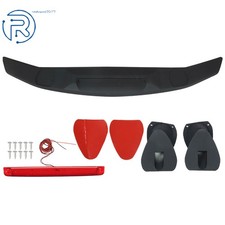 52-inch Rear Trunk Spoiler Wing Universal Matte Black Wled Brake Lightpedestal
