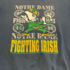 Vintage 90s Notre Dame Fighting Irish Sweatshirt XL Girardin Crewneck Blue USA