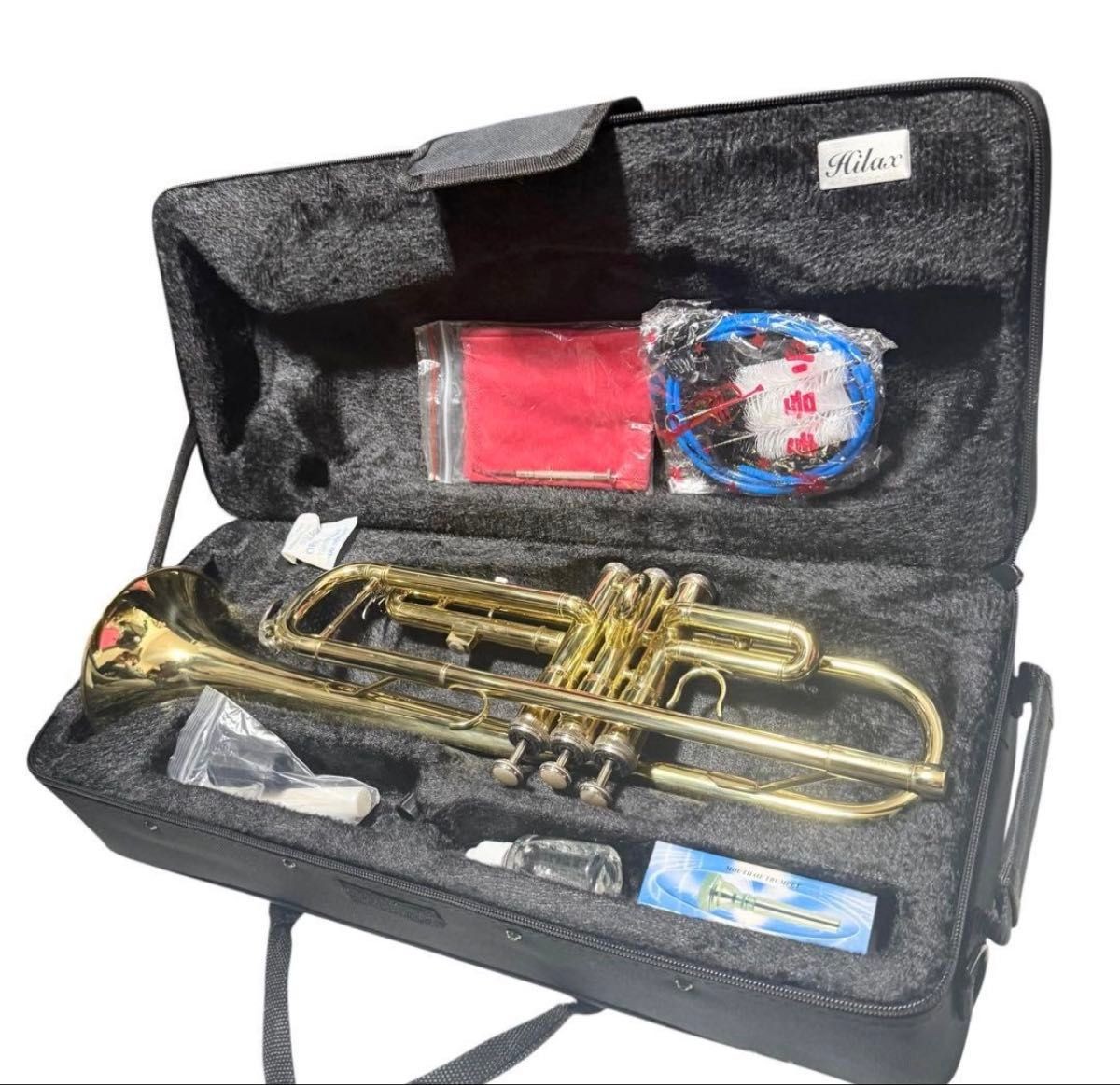 Hilax] Trumpet HTB-103 Care Set Gold Beginner Set