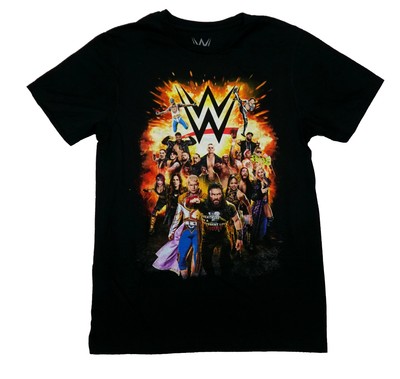 WWE New Adult T-Shirt - Roman Reigns Lead Huge Group Explosion