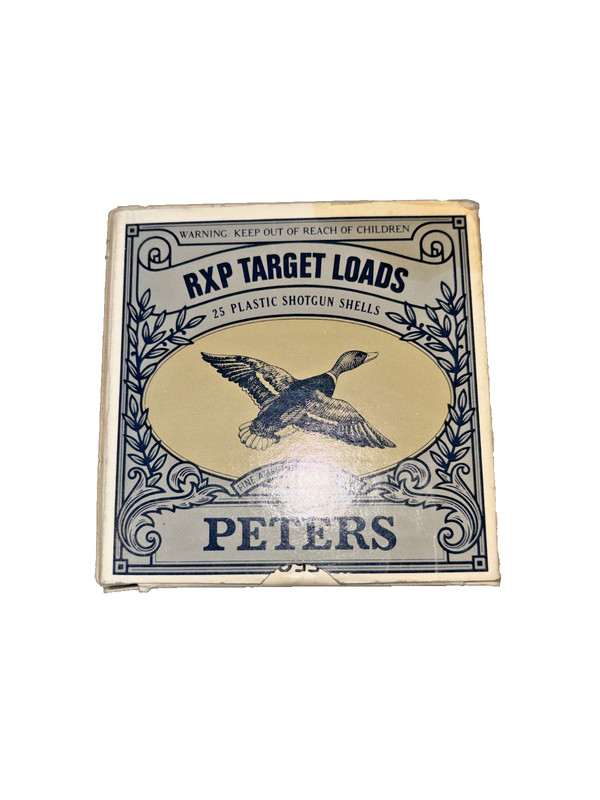 VINTAGE 1960’s Peters 12GA RXP Target Loads Empty SHELL BOX