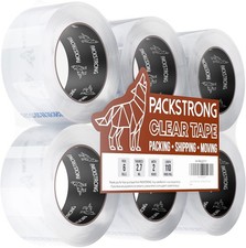 Industrial Grade Clear Packing Tape 6 Rolls 110 Yards Per Roll 2" Wide X 2.7 Mil