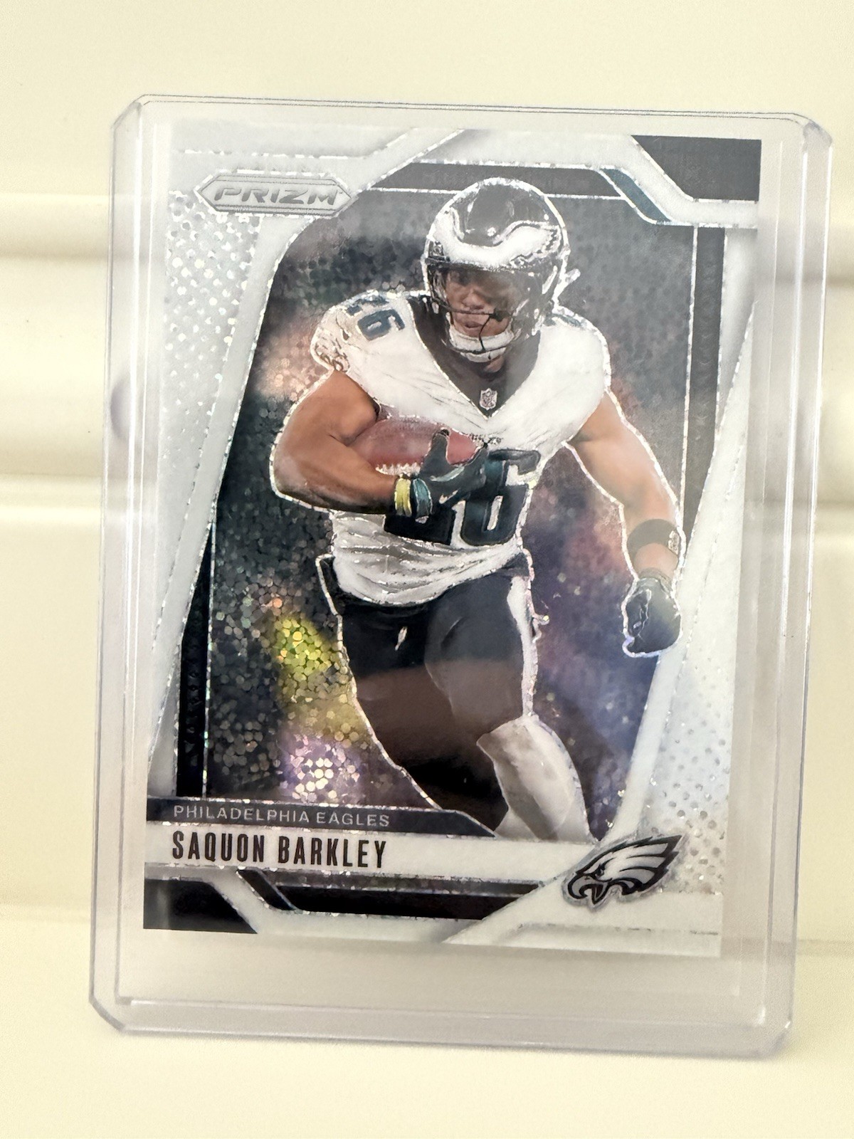 2024 Prizm Football White Sparkle Saquon Barkley #232 Philadelphia Eagles SSP