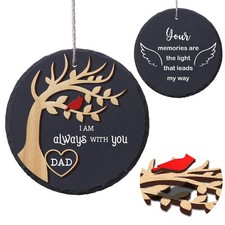 4" Dad Memorial Ornament Stone , I  m Always with You Christmas Ornament