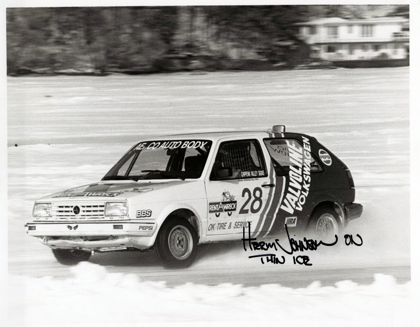 Authentic Herm Johnson Signed 8x10 Photo INDYCAR INDY 500 AUTOGRAPH