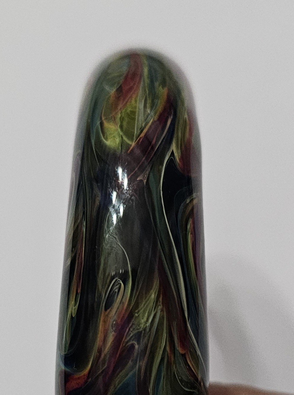 Multi Colored Blown Glass Cuff Small Bracelet.  F - image 3