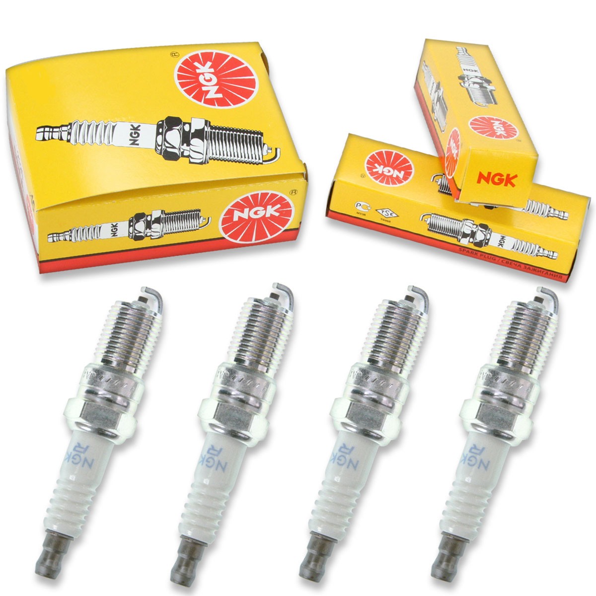 4 pc NGK 92838 TR5C-12 Standard Spark Plugs for SP518 CGSF22N 9L8E-12405-AC uv
