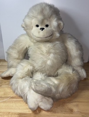 Vintage 30  Russ Berrie Mungo Monkey Plush Ape Gorilla Long Fuzzy Blonde Chimp