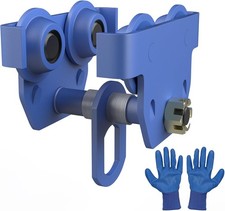 Manual Beam Trolley 3 Ton Capacity, Dual Wheels Hoist Trolley Adjustable 4-8 Inc