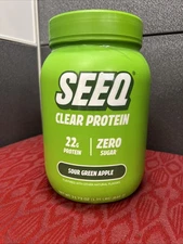 SEEQ Clear Whey Isolate Protein Powder Sour Green Apple 22 Servings