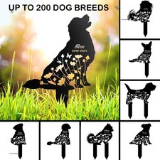 Custom Dog Memorial Stake, Dog Grave Marker, Every Dog Breed Metal Stake