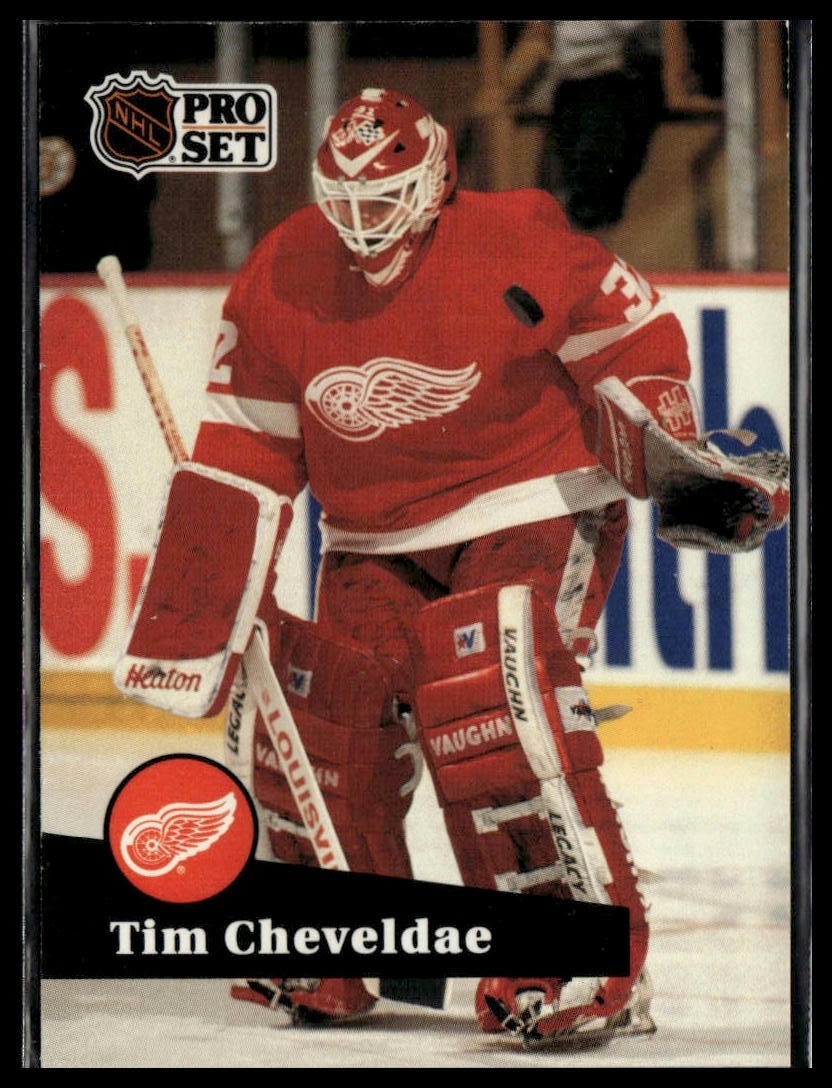 1991-92 Pro Set #57 Tim Cheveldae Detroit Red Wings