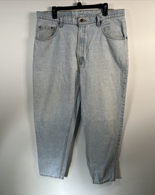 VTG 90s Levis 560 Loose Baggy Tapered Distressed Light Stone Wash Denim Jeans US