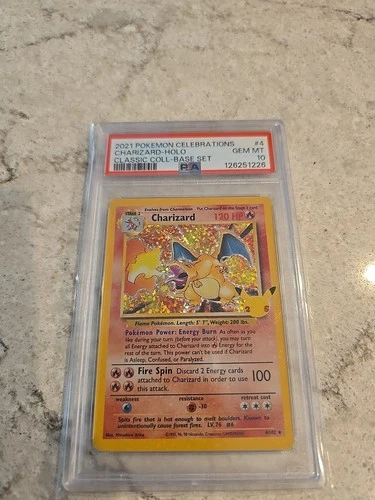 Pokémon Charizard Holo PSA 10 2021 Celebrations Classic Collection 4/102