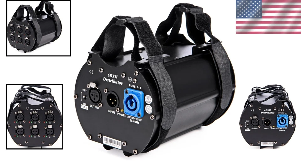 Compact 6-Way DMX Splitter for Streamlined Signal Management in Entertainment - Image 2 of 4