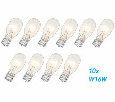 10x W16W W2,1x9,5d 16W 12V Kugellampe Glühlampe Auto Lampe Glassockell für BMW