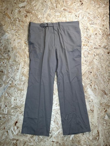 Lanvin, Pantalone elegante uomo Lanvin Paris vintage grigio piatto davanti cintura vita 40x28