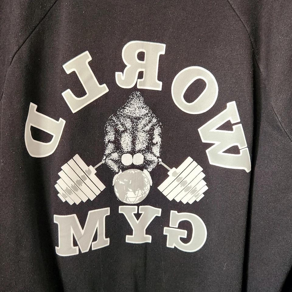 Vintage World Gym Gorilla Double Sided Crewneck Sweatshirt 50/50 Canada Sz 44 XL - Image 3 of 4