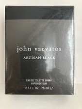 JOHN VARVATOS ARTISAN BLACK 2.5oz EDT Spray for Men, 100 AUTHENTIC,SEALED, RARE