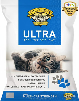 Premium Quality Ultra Unscented Cat Litter, 40LB Clumping Clay, 99.9% Dust Free