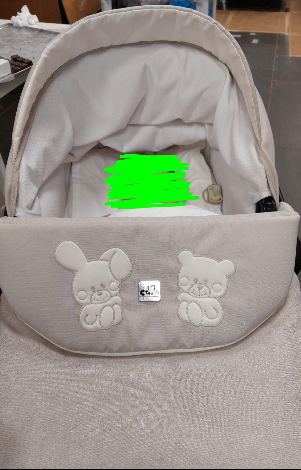 Taski Sport Passeggino Trio Carrozzina Seggiolino Auto i-Size Beige Cam foto 5