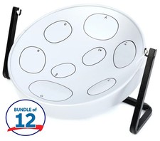 Schlüsselband Jumbie Jam spielfertiges Steel Schlagzeug - Silber, 12er Pack