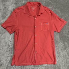 Tommy Bahama Emfielder Shirt Mens Large Red IslandZone Supima Cotton Polo Knit