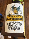 Vintage Don’t be a Litter Bug Metal Sign great graphics, farm, soda, gas oil