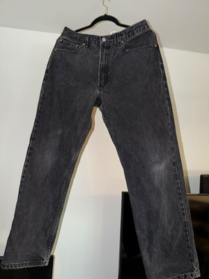 Levi s Men s Gray Relaxed Fit Straight Jeans Dark Wash Mid Rise 5-Pocket