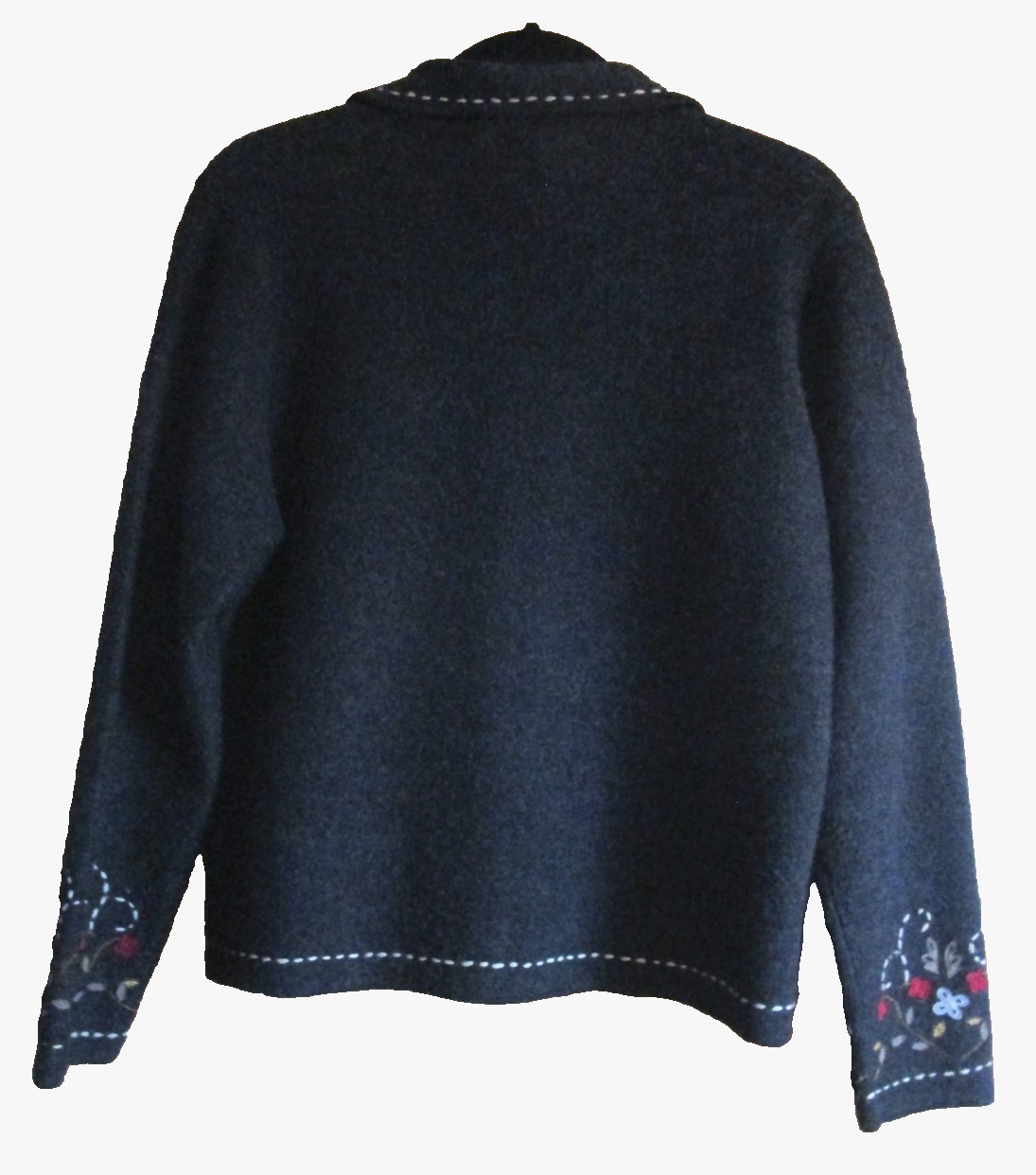 Pendleton 100% Virgin Merino Wool Embroidered Zip… - image 3