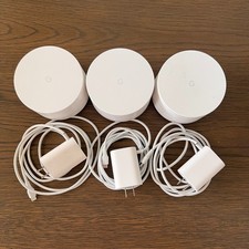 Google Wifi Router 3 Pack Set Model AC-1304 Whole Mesh Wi-Fi System. Test Good