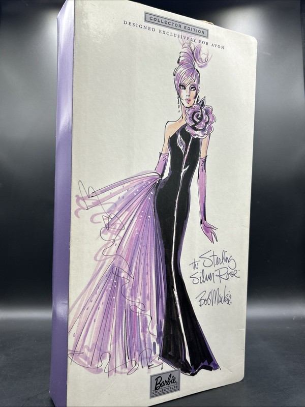 2002 Avon Exclusive Barbie Sterling Silver Rose. Collector Edition Doll. ML