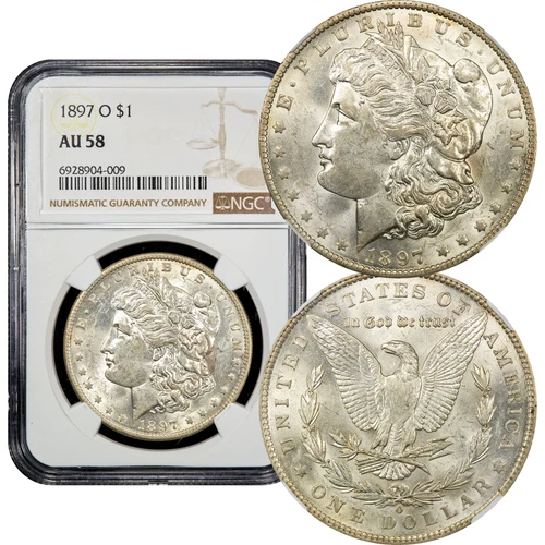 1897-O Morgan Dollar $1 NGC AU58
