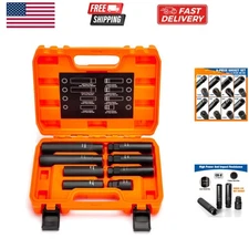 8-Piece Lug Nuts Key Kit, 5/6/7/12 Spline Lug Nuts Socket Set for Aftermarket...