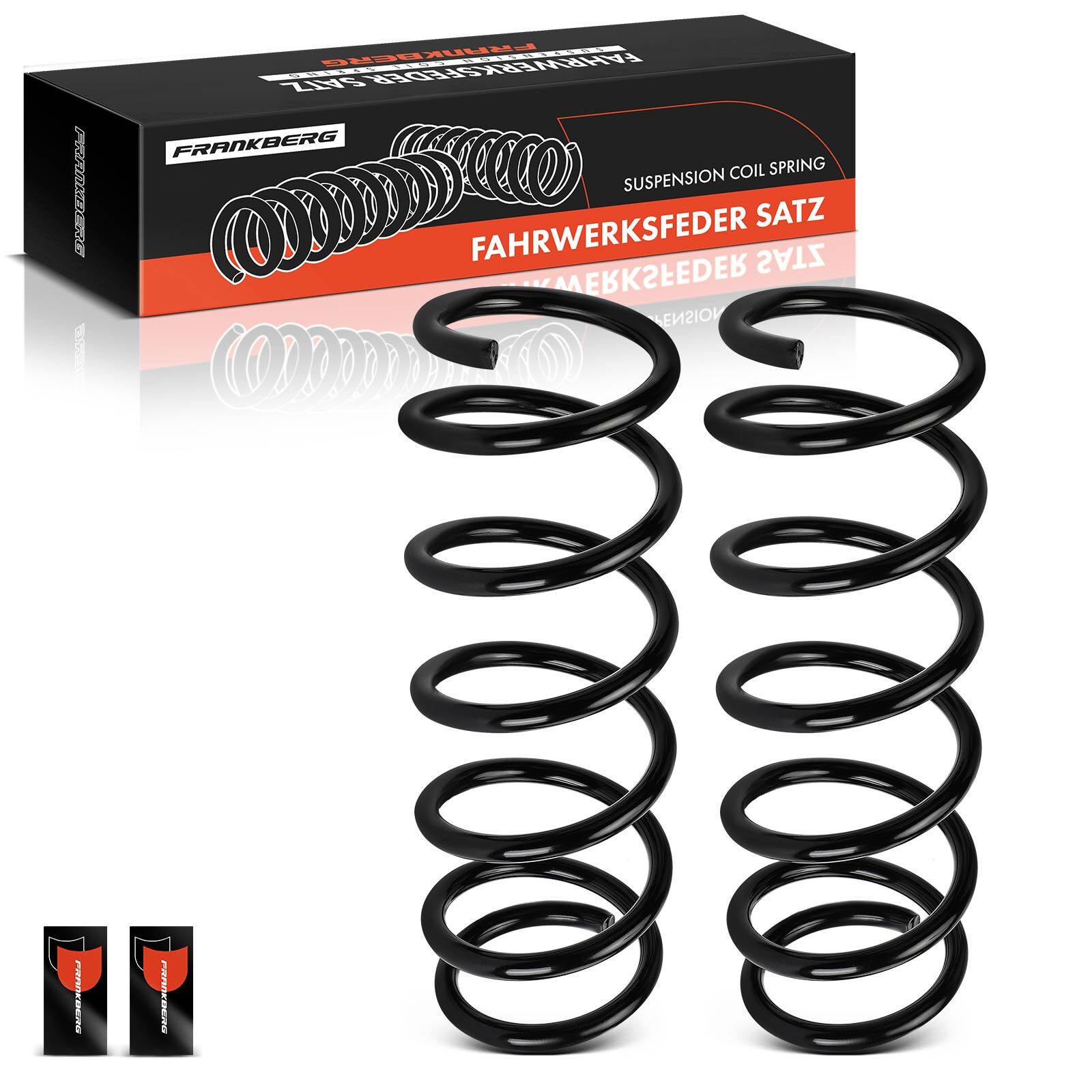 FRANKBERG 2x Coil Spring Set for Opel Agila (A) H00 2000-2007 Rear RH6075 SP1604