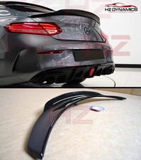 GLANZ SCHWARZ SPOILER KOFFERRAUMLIPPE F&Uuml;R 2015 MERCEDES C KLASSE C205 2DR COUPE AMG C63 UK
