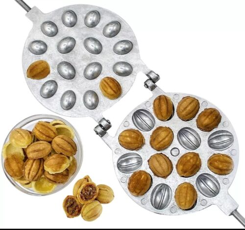 SARTÉN MOLDE AVELLANA PARA HORNEAR GALLETAS PARA NUECES - 16 MITADES DE NUECES - Imagen 2 de 3