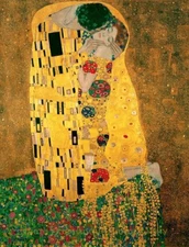 The Kiss 8.5x11" Photo Print Gustav Klimt Golden Art Romantic Lovers Painting
