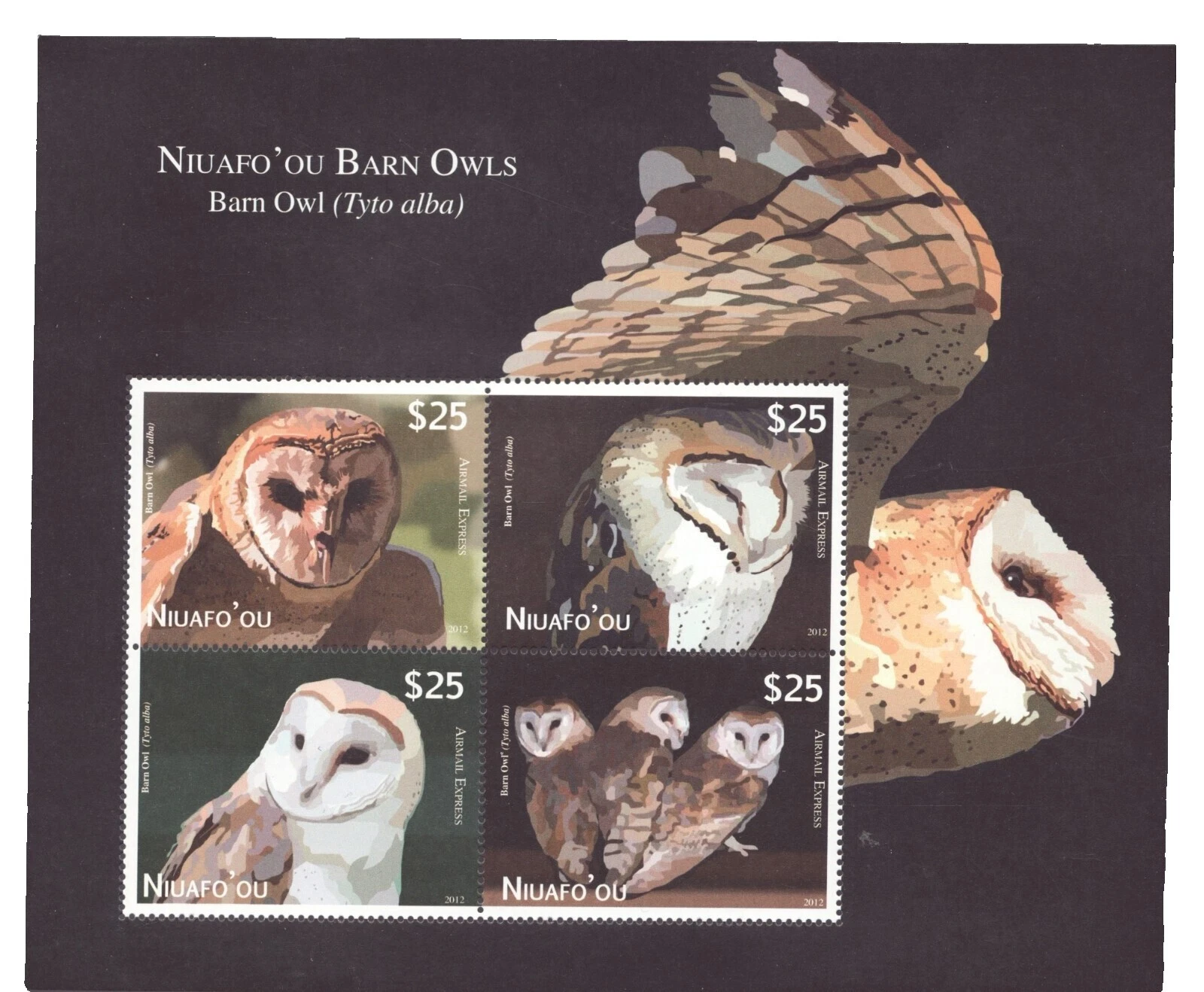 Owls Tongan Stamps (1970-Now)