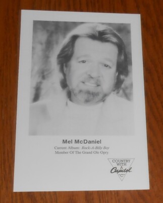 Mel McDaniel Litho Poster Card Promo Original 8.5x5.5 Country RARE