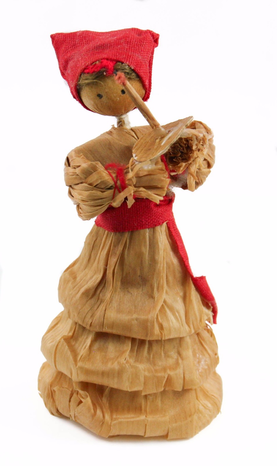 Corn Husk Woman Christmas Ornament Holiday Decoration