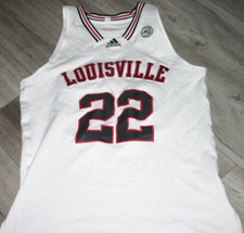 Louisville Cardinals Basketball Game Used Throwback White Jersey  L+2 #22