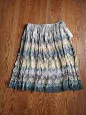 Alfred Dunner Women's Peasant Boho Midi/Maxi Skirt Size 20W Accordian Pleats NWT