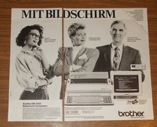 Seltene Werbung BROTHER EM-1000 Word Processor Schreibsystem Textsystem #1 1989