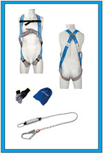 Falldämpfer inkl. Auffanggurt Klettergurt Sicherheitsgurt SET alles nach DIN