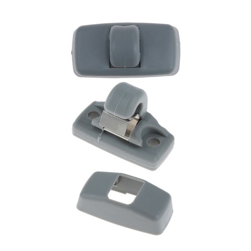 2pc Grey Front Sun Visor Hook Clips Bracket Holder For Skoda Superb 2002-2008 - Picture 2 of 14