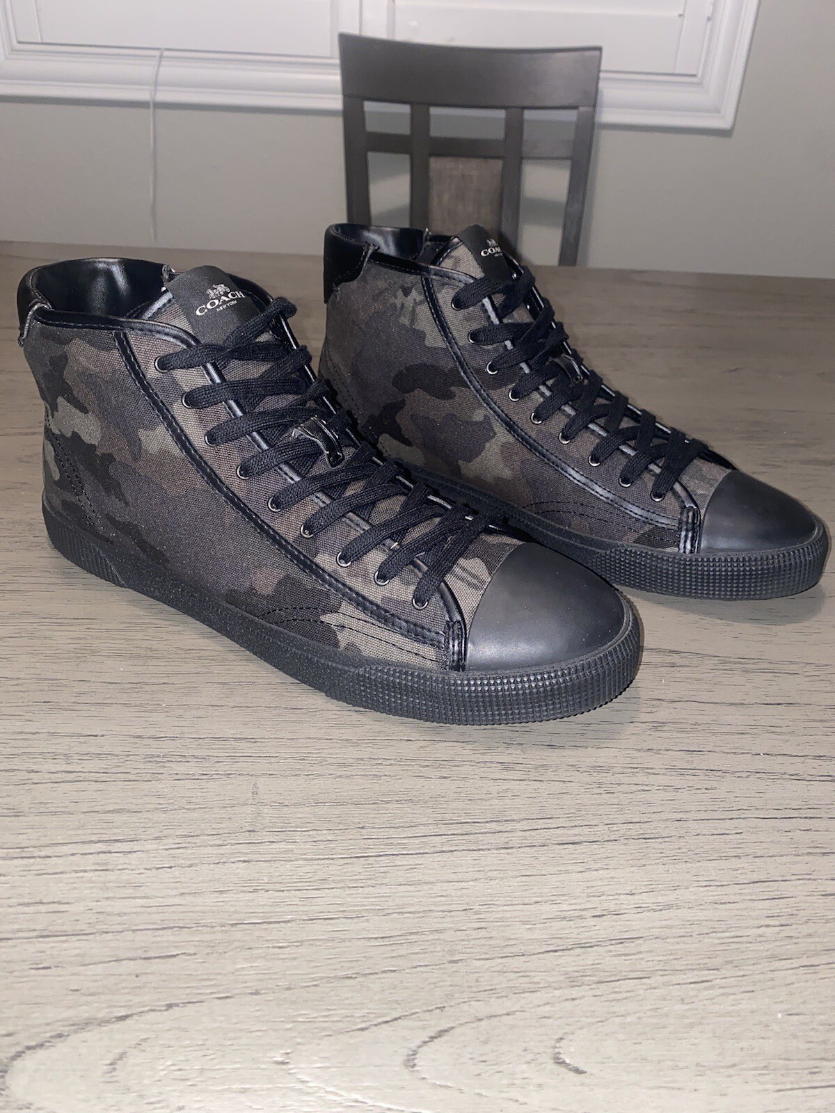Coach C207 High Top Sneaker With Camo Print Men’s Siz… Gem