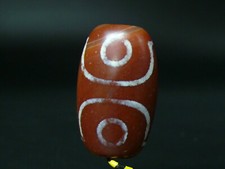 (cV641) Tibet : Old Agate DZI GZI Bead / Pendant "3eyes"