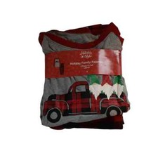 New Christmas 2 Piece Pajama Set Small Gnome Truck HAPPY HOLIDAYS shirt pants